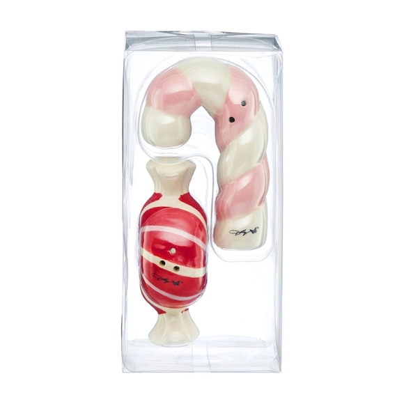 Red and Pink Candy Salt and Pepper Shakers - Picture 1 of 4